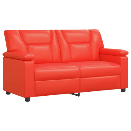 Sofa Sæt 3 pcs Rød Kunstlæder