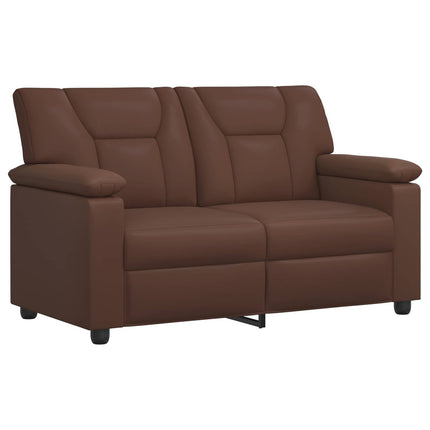 Sofa Sæt 2 pcs Brun Kunstlæder