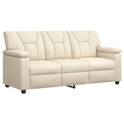 Sofa Sæt 2 pcs Cremefarvet Kunstlæder