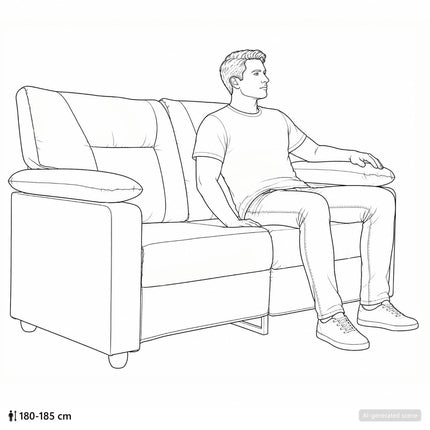 Sofa Sæt 2 pcs Cremefarvet Kunstlæder