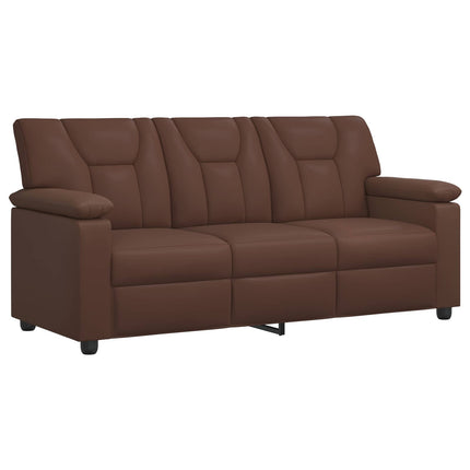 Sofa Sæt 2 pcs Brun Kunstlæder