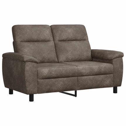Sofa Sæt 2 pcs Mørkegrå Faux Suede Læder