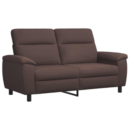 Sofa Sæt 2 pcs Mørk Brun Stof