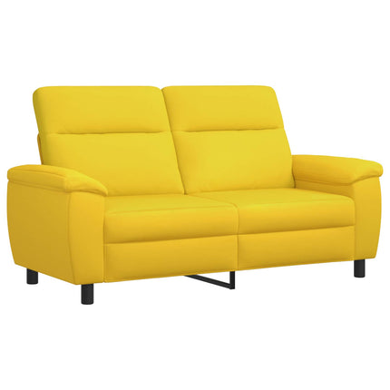 Sofa Sæt 2 pcs Lys Gul Stof