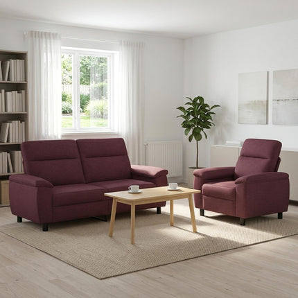 Sofa Sæt 2 pcs Lilla Stof