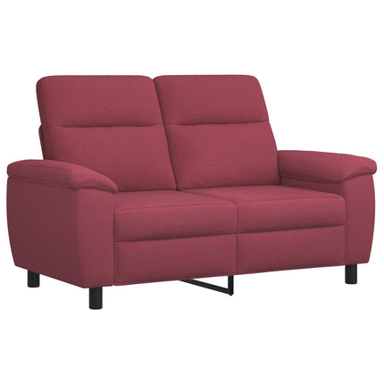 Sofa Sæt 3 pcs Vinrød Stof