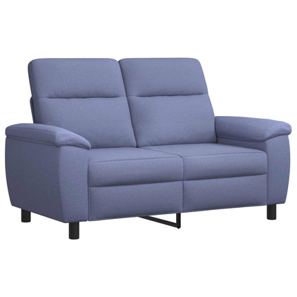 Sofa Sæt 3 pcs Jeans blå Stof