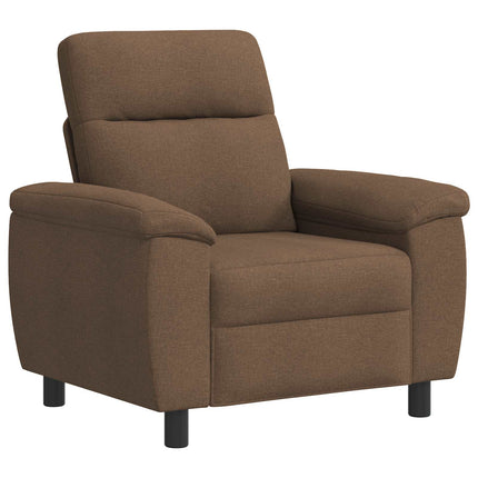 Sofa Sæt 3 pcs Brun Stof
