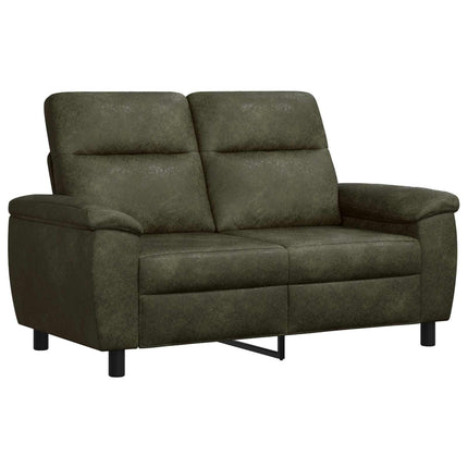 Sofa Sæt 3 pcs Army Grøn Faux Suede Læder