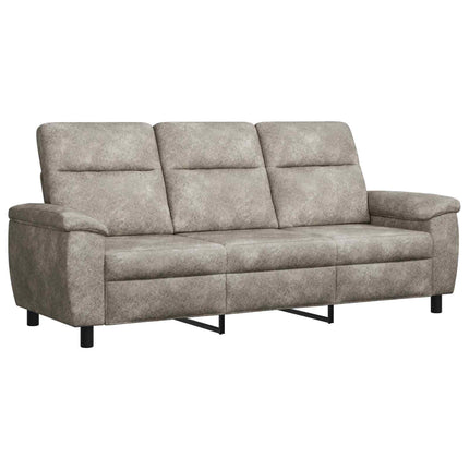 Sofa Sæt 3 pcs Lysegrå Faux Suede Læder