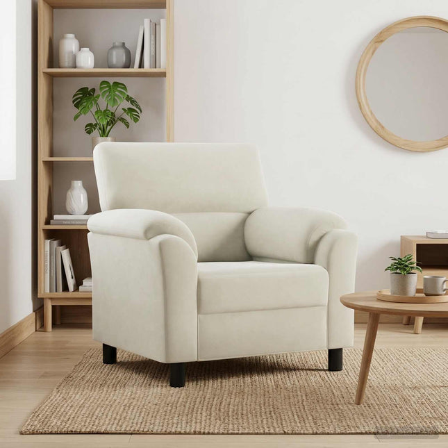 Sofa Cremefarvet 94 x 85 x 93 cm Fløjl