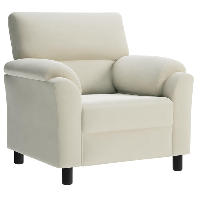 Sofa Cremefarvet 94 x 85 x 93 cm Fløjl