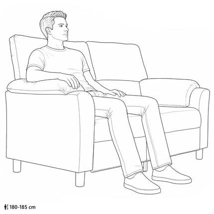 Sofa Lysegrå 174 x 85 x 93 cm Fløjl