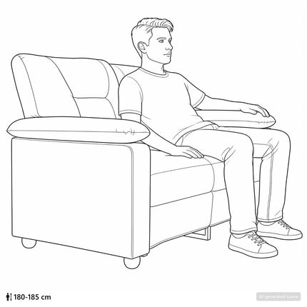 Sofa Rød 151 x 85 x 93 cm Kunstlæder