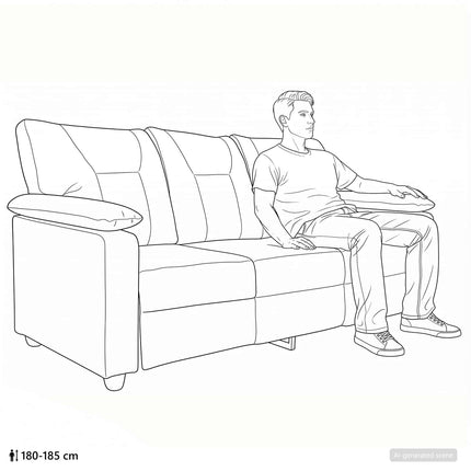 Sofa Vinrød 191 x 85 x 93 cm Kunstlæder