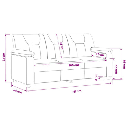 Sofa Hvid 191 x 85 x 93 cm Kunstlæder