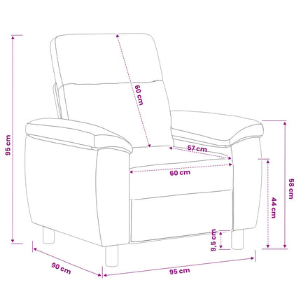 Sofa Skygrå 95 x 90 x 95 cm Stof