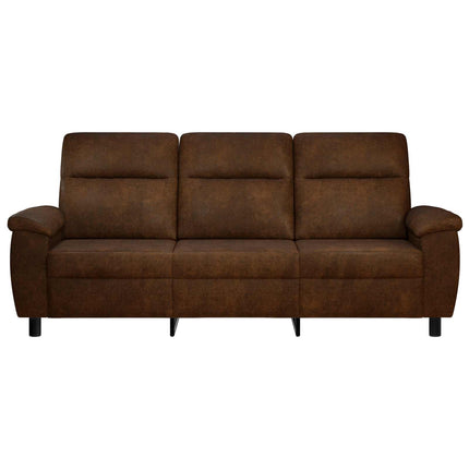 Sofa Brun 214 x 90 x 95 cm Faux Suede Læder