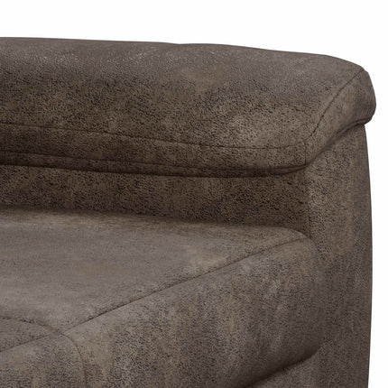 Sofa Mørkegrå 214 x 90 x 95 cm Faux Suede Læder