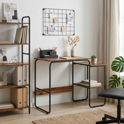 Skrivebord med opbevaring Egetræ 100 x 50 x 75 cm