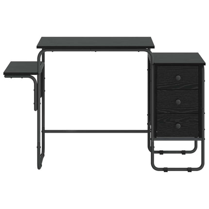 Skrivebord med opbevaring Sort eg 120 x 50 x 75 cm