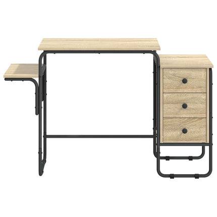 Skrivebord med opbevaring Sonoma-eg 120 x 50 x 75 cm