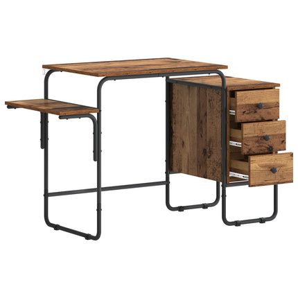 Skrivebord med opbevaring Egetræ 120 x 50 x 75 cm