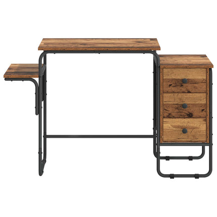 Skrivebord med opbevaring Egetræ 120 x 50 x 75 cm