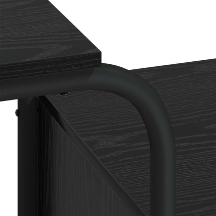 Skrivebord med opbevaring Sort eg 145 x 50 x 75 cm