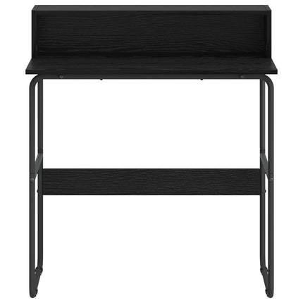 Skrivebord med opbevaring Sort eg 80 x 50 x 91 cm