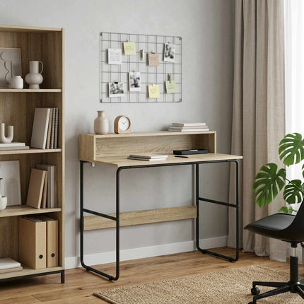 Skrivebord med opbevaring Sonoma-eg 100 x 50 x 91 cm