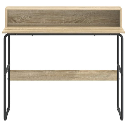 Skrivebord med opbevaring Sonoma-eg 100 x 50 x 91 cm