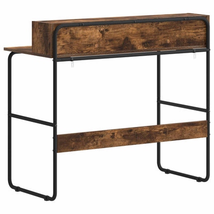 Skrivebord med opbevaring Røget eg 100 x 50 x 91 cm