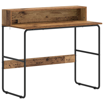 Skrivebord med opbevaring Egetræ 100 x 50 x 91 cm