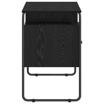 Skrivebord med opbevaring Sort eg 120 x 50,5 x 75,5 cm