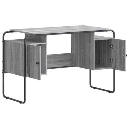 Skrivebord med opbevaring Grå Sonoma 120 x 50,5 x 75,5 cm