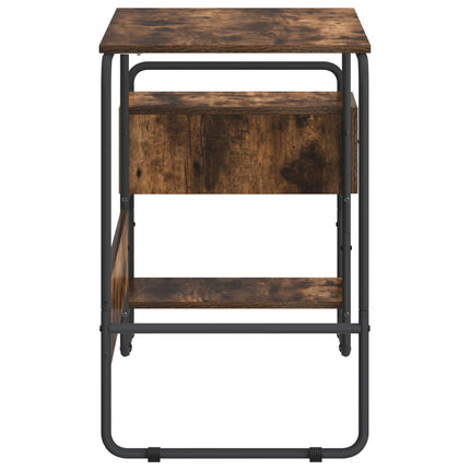 Skrivebord med opbevaring Røget eg 131,5 x 50 x 75,5 cm