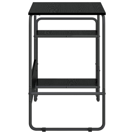 Skrivebord med opbevaring Sort eg 131,5 x 50 x 75,5 cm