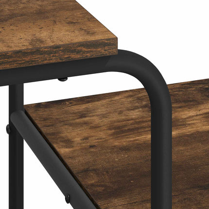 Skrivebord med opbevaring Røget eg 131,5 x 50 x 75,5 cm