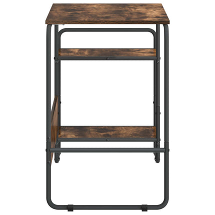 Skrivebord med opbevaring Røget eg 131,5 x 50 x 75,5 cm