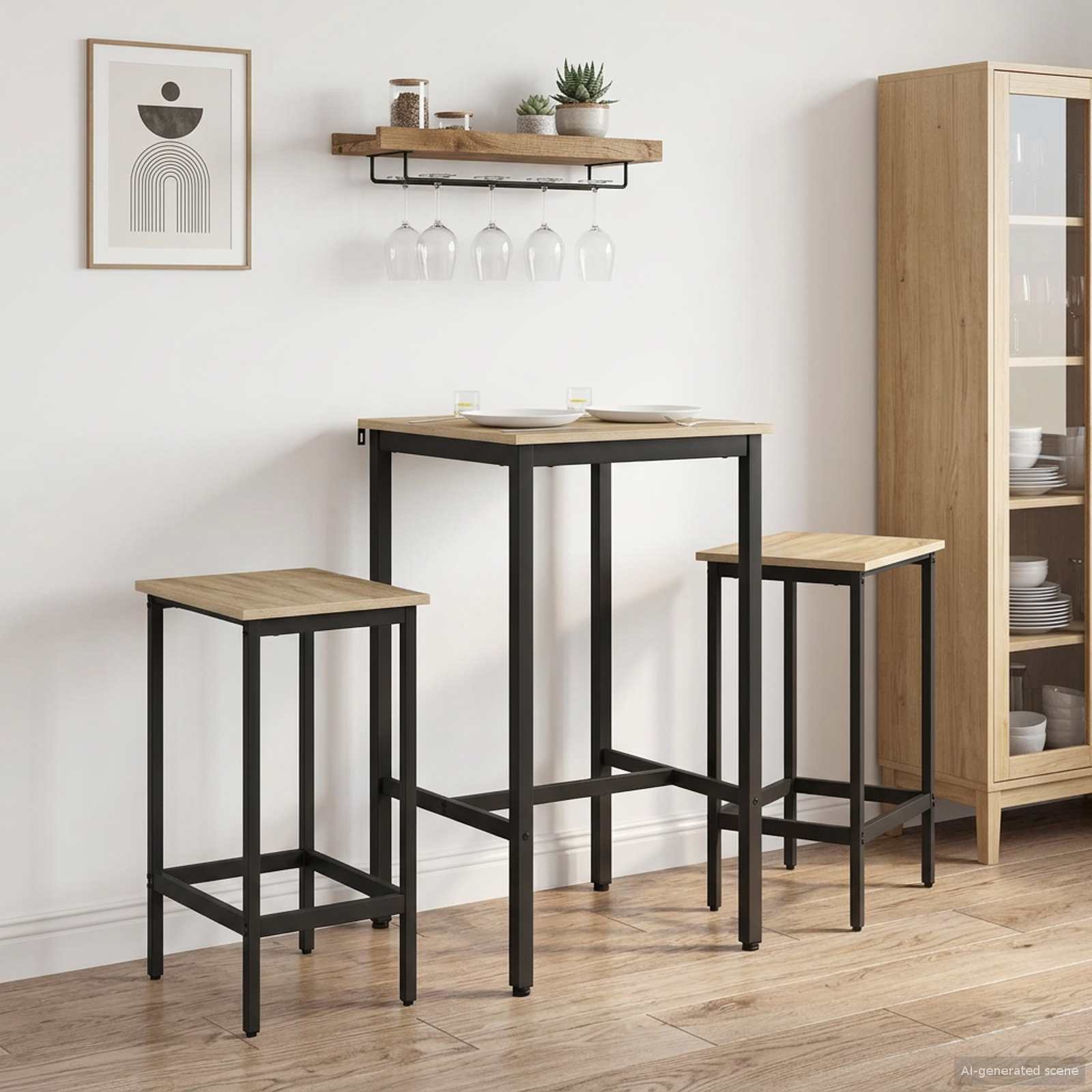 Barbord 52 x 52 x 90 cm Konstrueret træ Sonoma-eg Rektangulær
