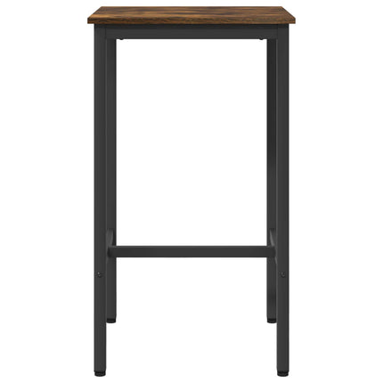 Barbord 52 x 52 x 90 cm Konstrueret træ Røget eg Rektangulær