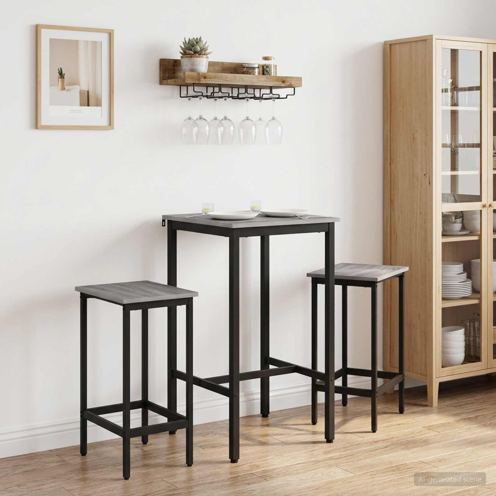 Barbord 52 x 52 x 90 cm Konstrueret træ Grå Sonoma Rektangulær
