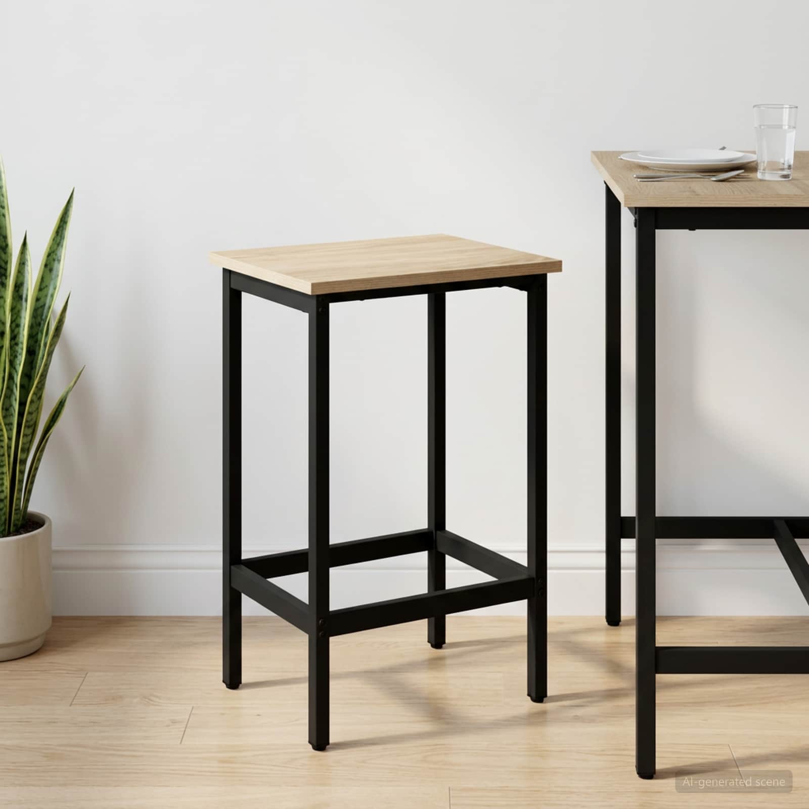 Barbænk Sonoma-eg 40 x 32 x 64 cm Konstrueret træ billede