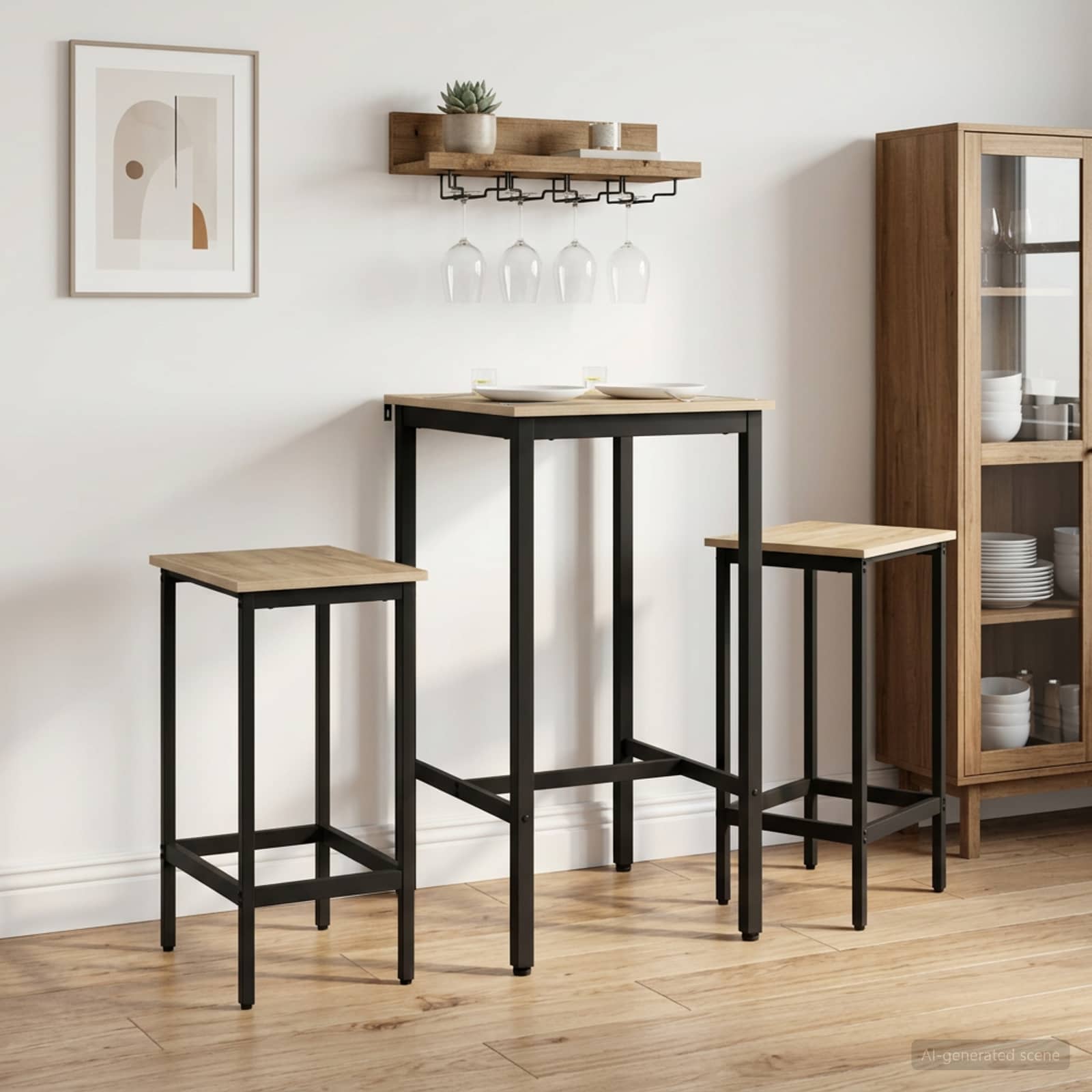 Barbænk 2 stk. Sonoma-eg 40 x 32 x 64 cm Konstrueret træ billede
