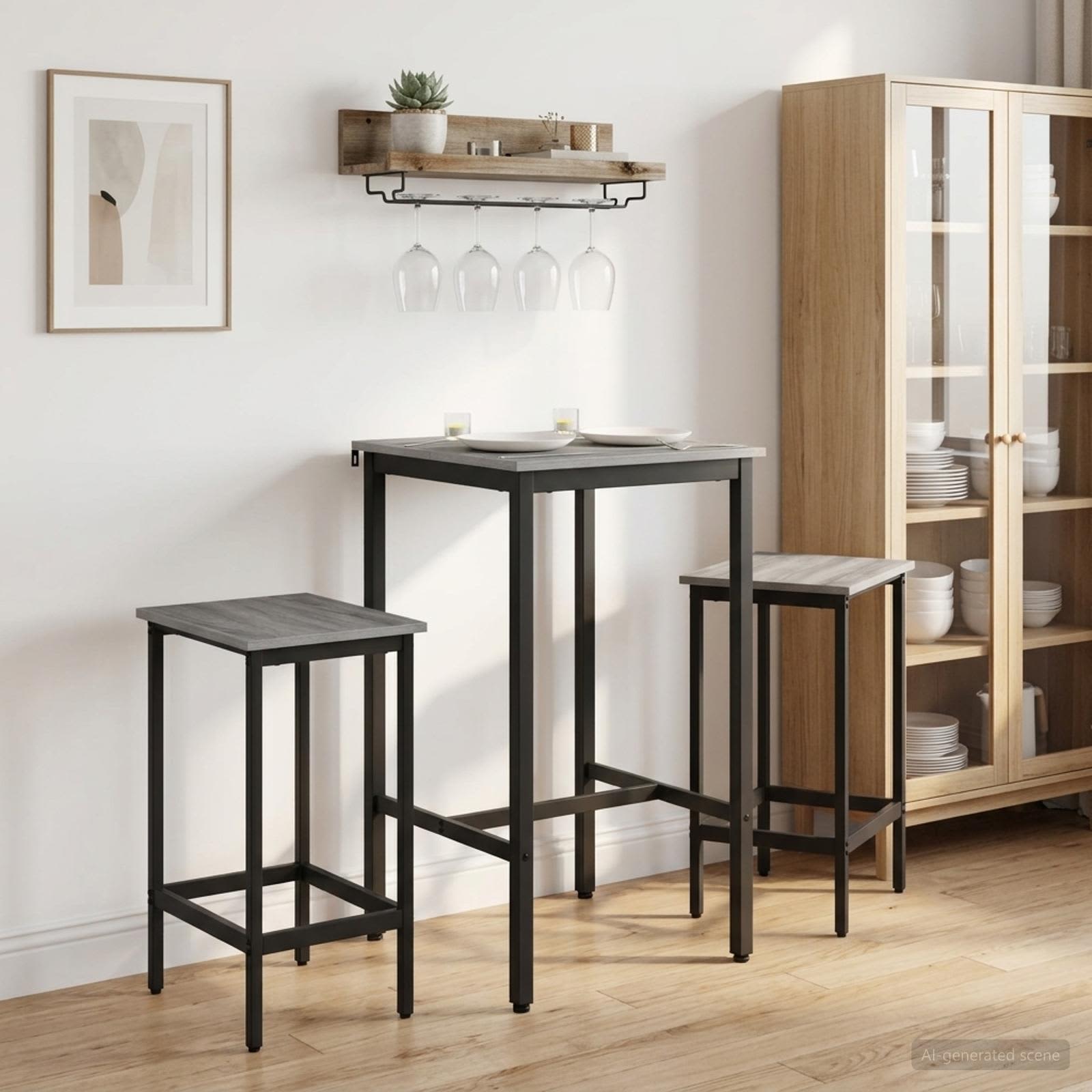 Barbænk 2 stk. Grå Sonoma 40 x 32 x 64 cm Konstrueret træ billede