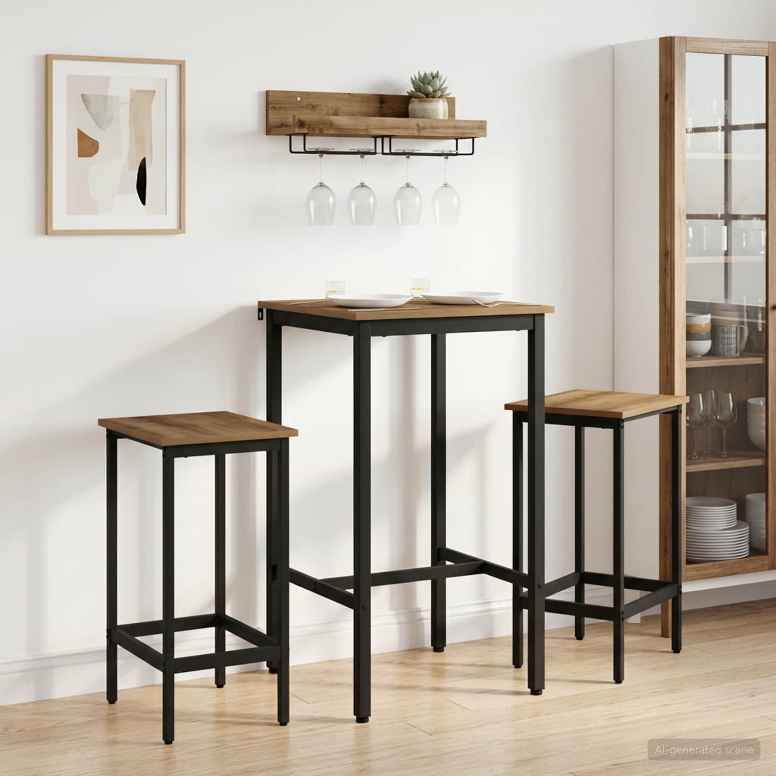 Barbord 52 x 52 x 110 cm Konstrueret træ Artisan-eg Rektangulær