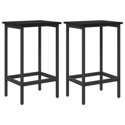 Barbænk 2 stk. Sort eg 40 x 32 x 74 cm Konstrueret træ
