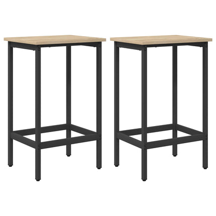 Barbænk 2 stk. Sonoma-eg 40 x 32 x 74 cm Konstrueret træ