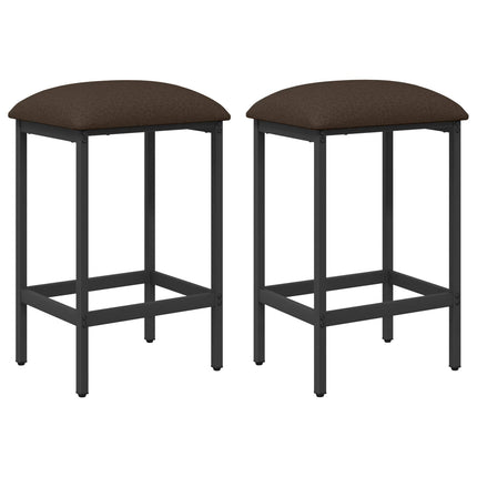 Barbænk 2 stk. Gråbrun 40 x 32 x 74 cm Konstrueret træ